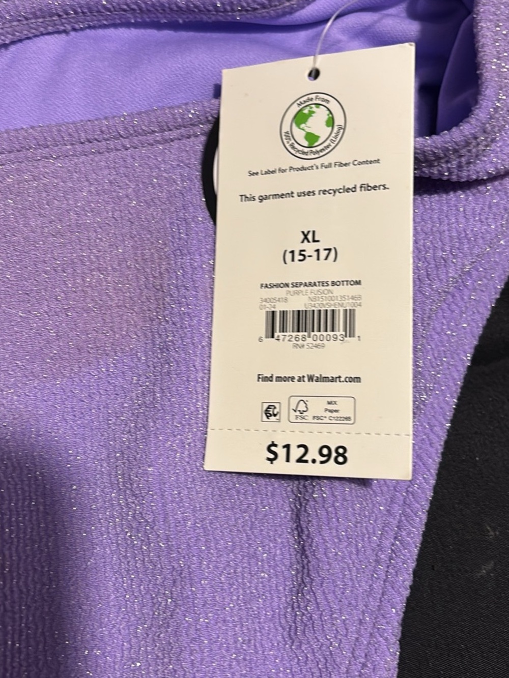 Women’s Shimmery Lavender Bikini Set - XL - Picture 2 of 3